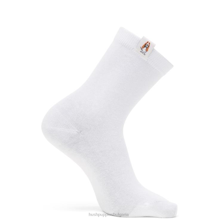 чорапи | Hush Puppies HTLHD265 Жени унисекс чорап core crew бяло