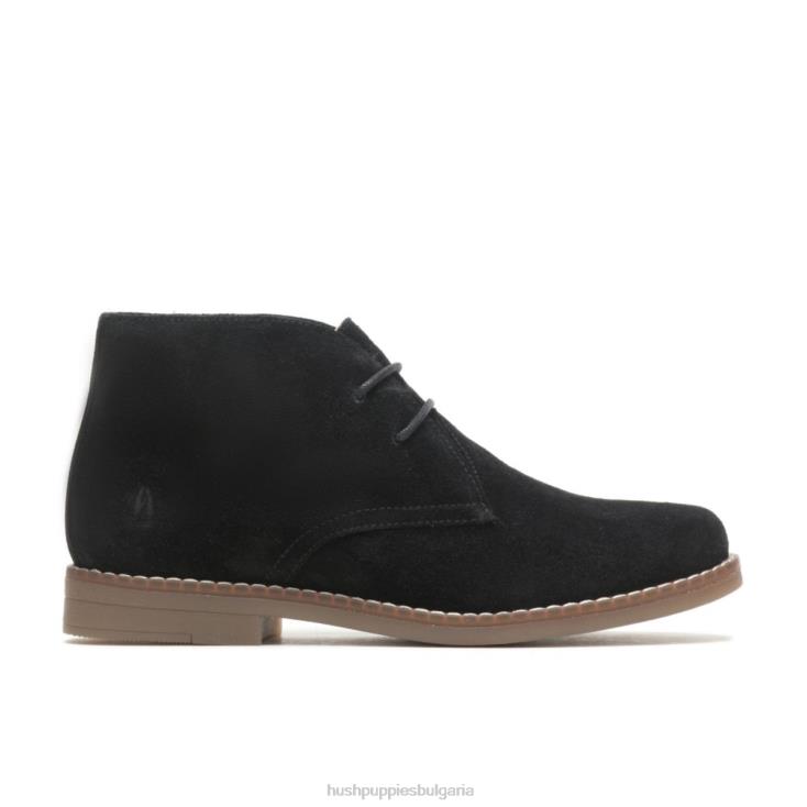 зареждане | Hush Puppies HTLHD151 Жени mazin cayto chukka смел черен велур