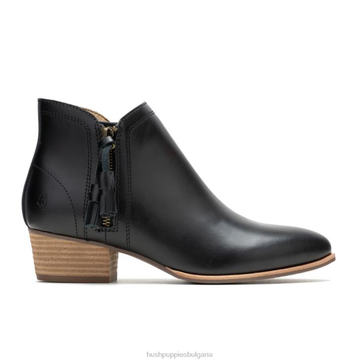 зареждане | Hush Puppies HTLHD158 Жени сиера ботуш с пискюл смела черна кожа