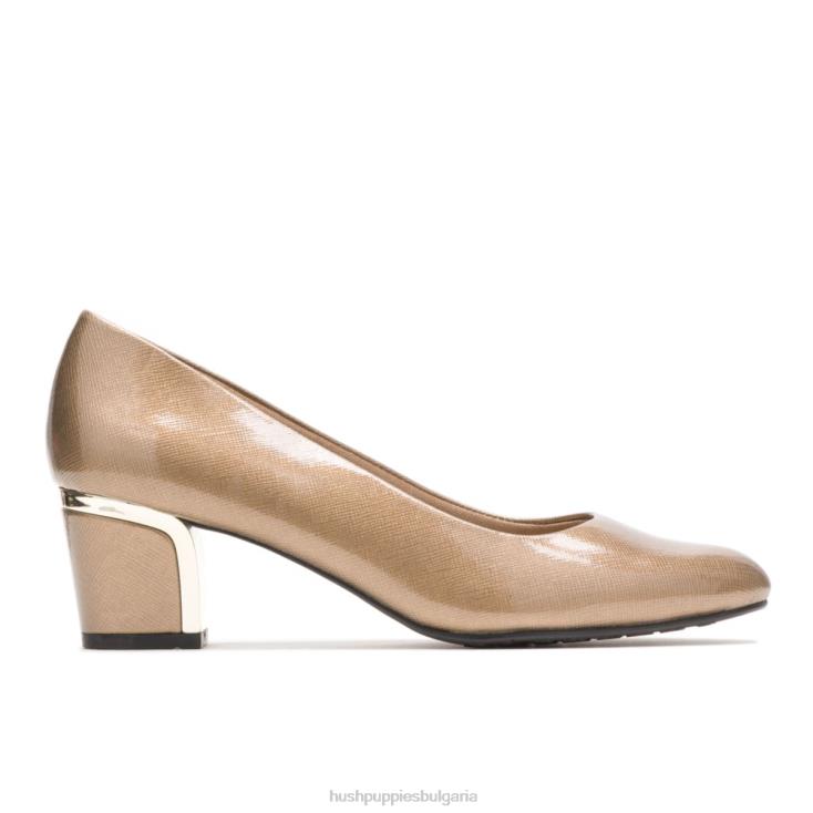 мек стил | Hush Puppies HTLHD211 Жени деана златен кръст с люк патент/златен ток