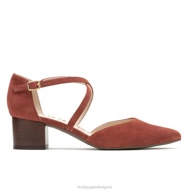 токчета | Hush Puppies HTLHD101 Жени кръстосана помпа sofie прашен розов велур