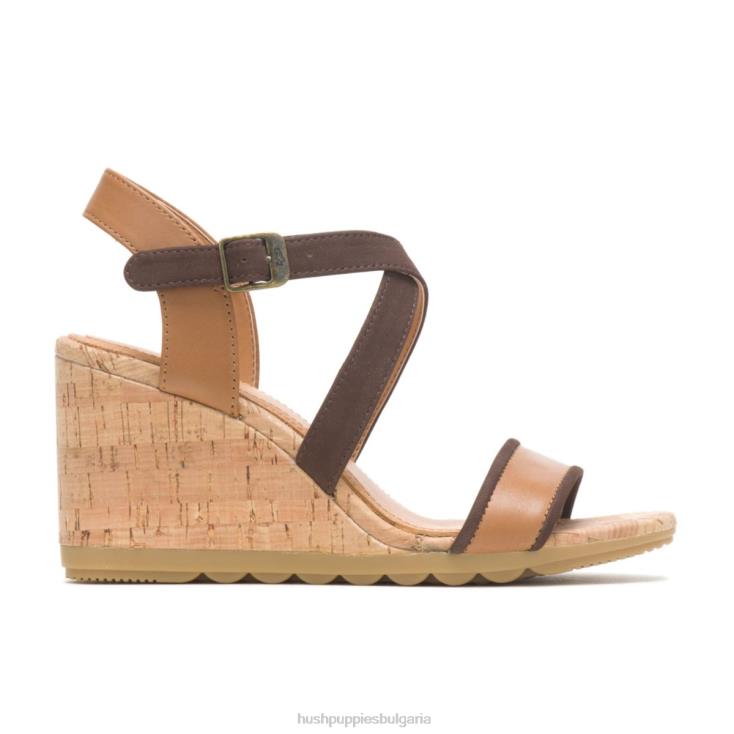 токчета | Hush Puppies HTLHD107 Жени сандал с каишка пекинез пустиннокафява кожа